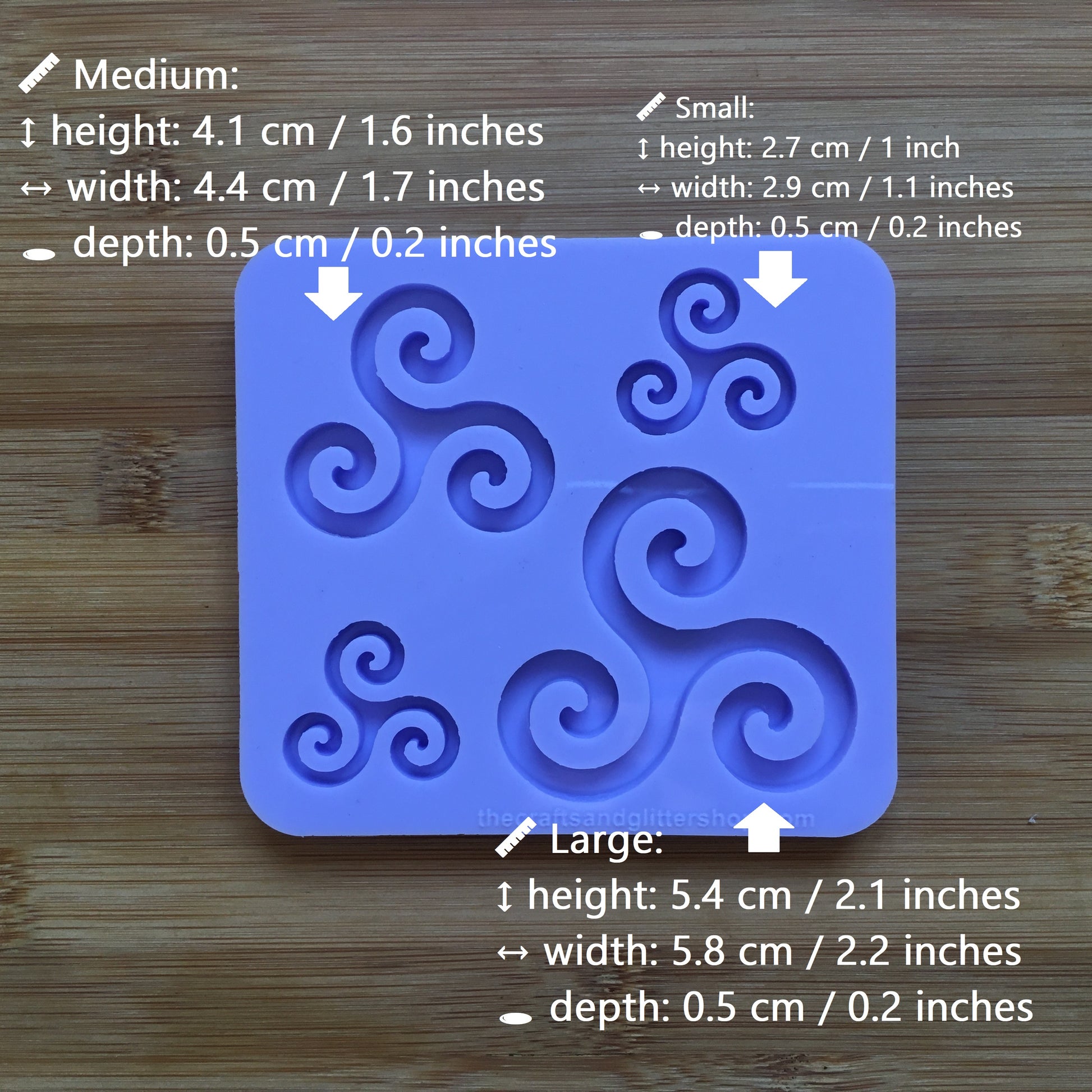 Triskele Silicone Mold - The Crafts and Glitter Shop