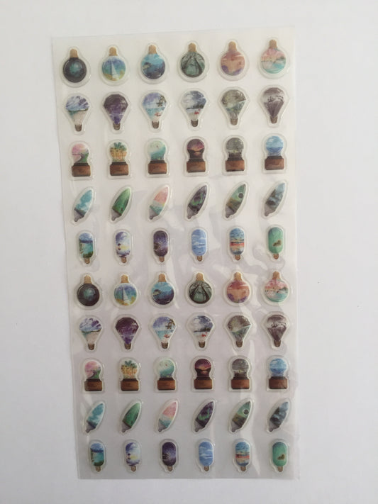 Hot Air Balloon Stickers - 1 sheet - The Crafts and Glitter Shop