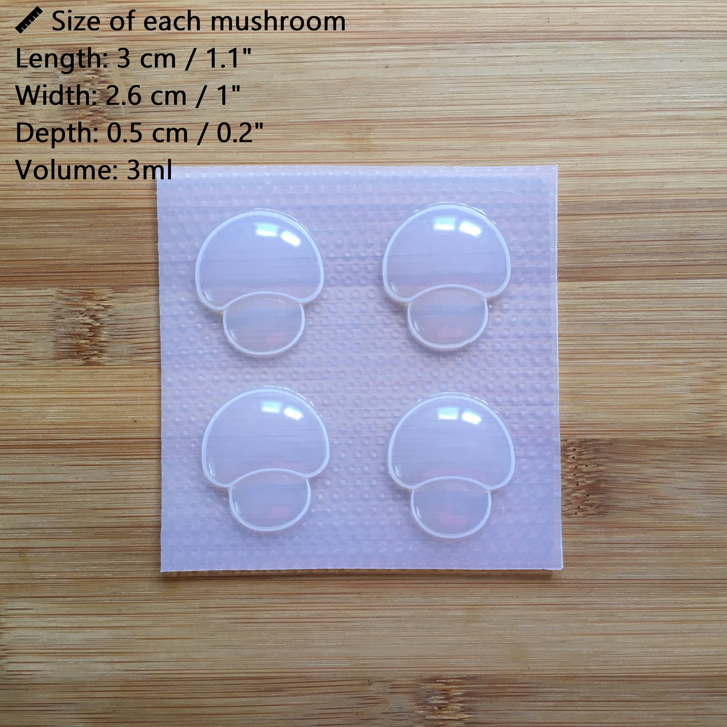 3 cm Mushroom Plastic Mold - The Crafts and Glitter Shop