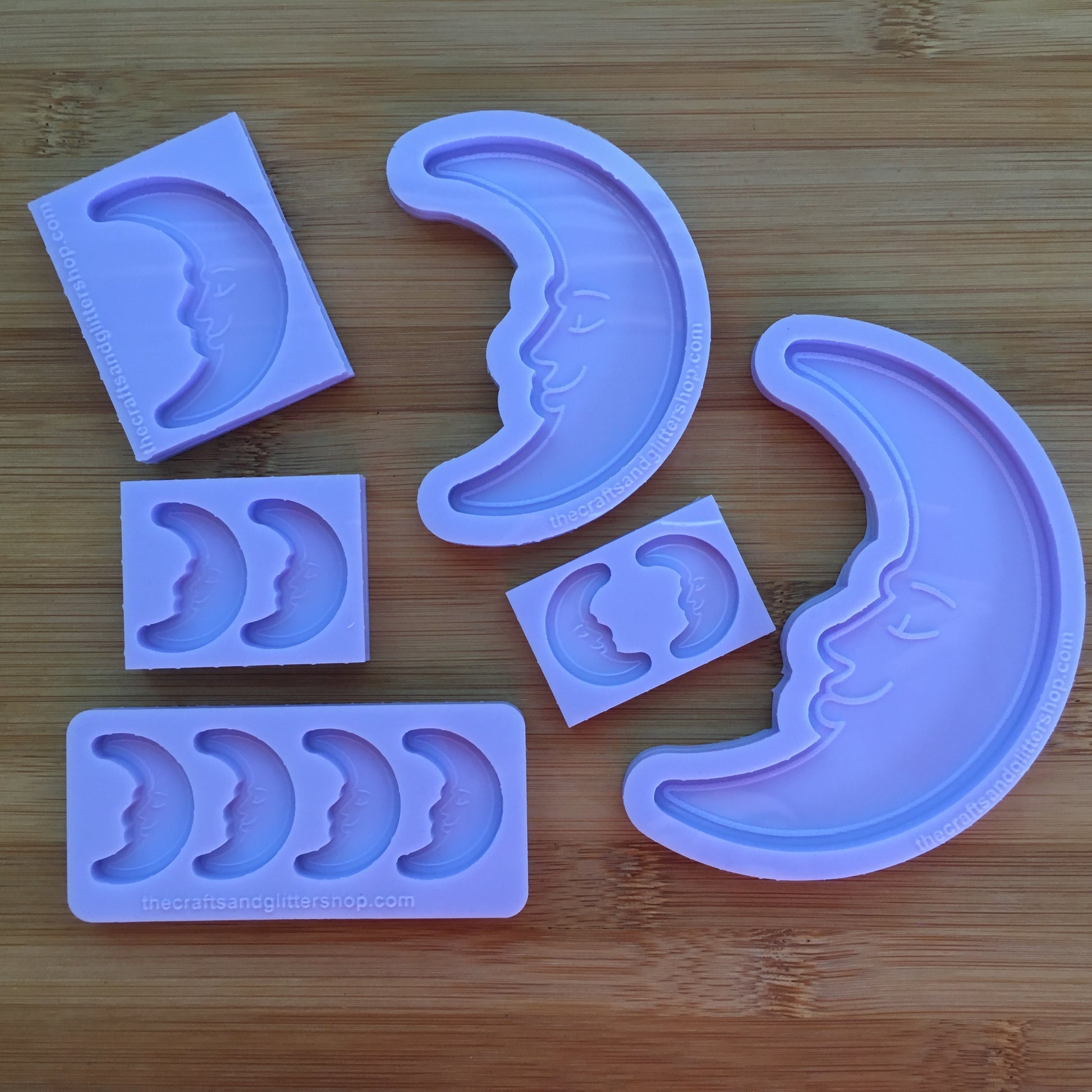Moon with face Silicone Mold - The Crafts and Glitter Shop