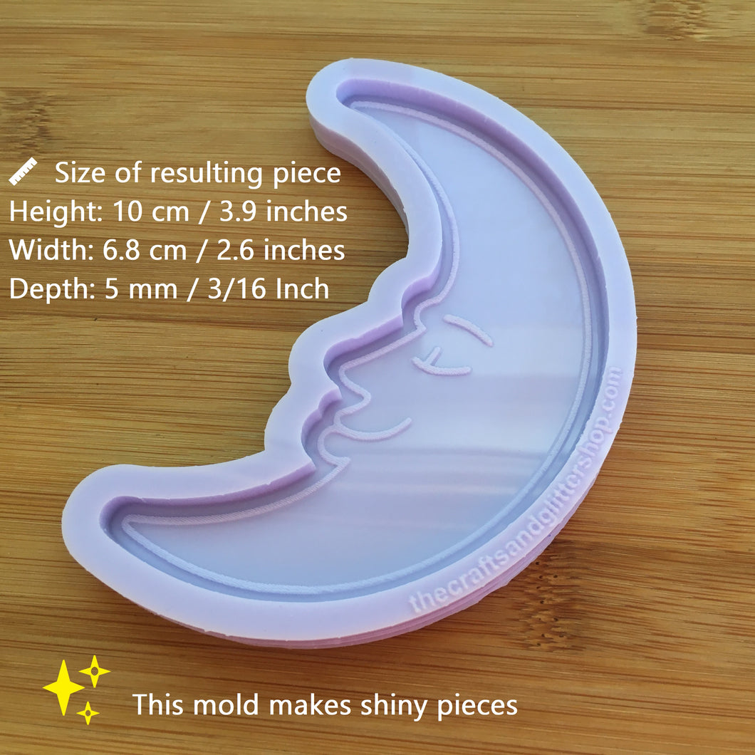 Moon with face Silicone Mold - multiple sizes available