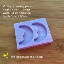 Load image into Gallery viewer, Moon with face Silicone Mold - multiple sizes available