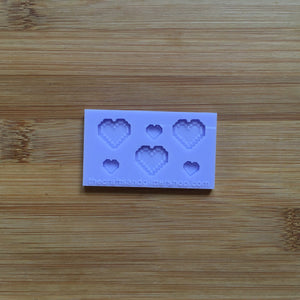 Pixel Heart Silicone Mold,