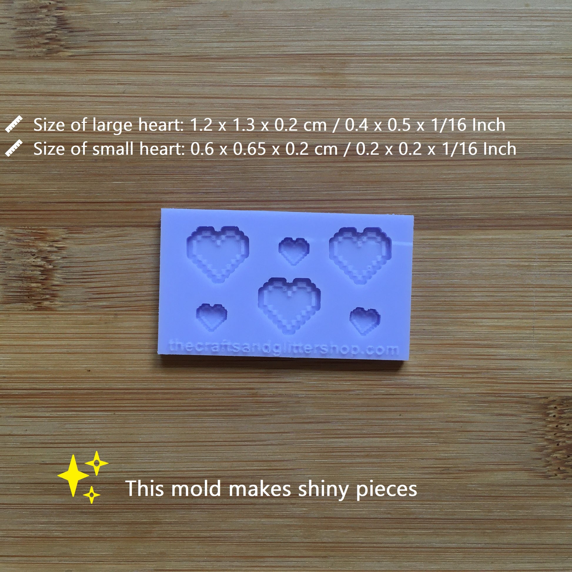 Pixel Heart Silicone Mold, - The Crafts and Glitter Shop