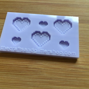 Pixel Heart Silicone Mold,