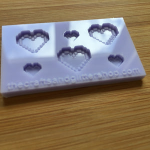 Pixel Heart Silicone Mold,