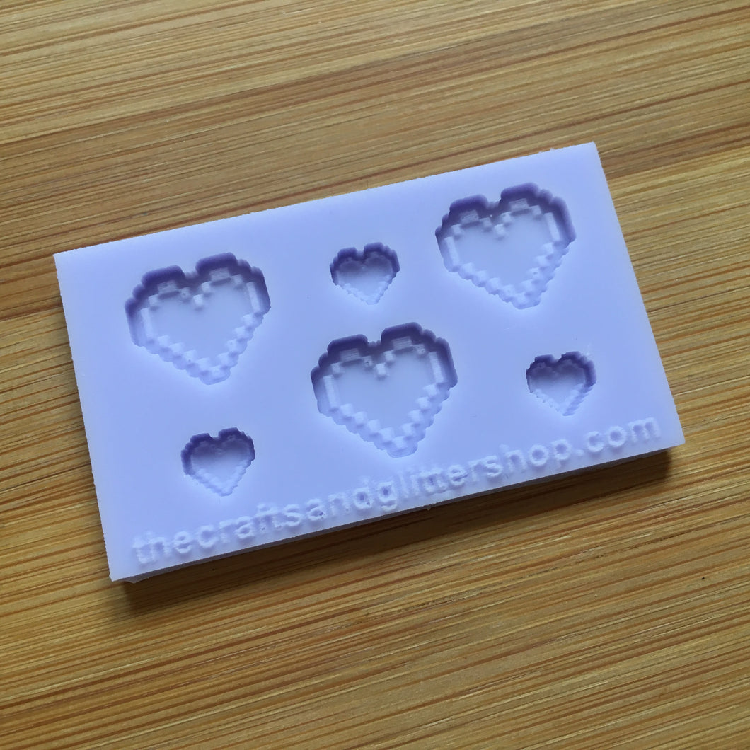 Pixel Heart Silicone Mold,