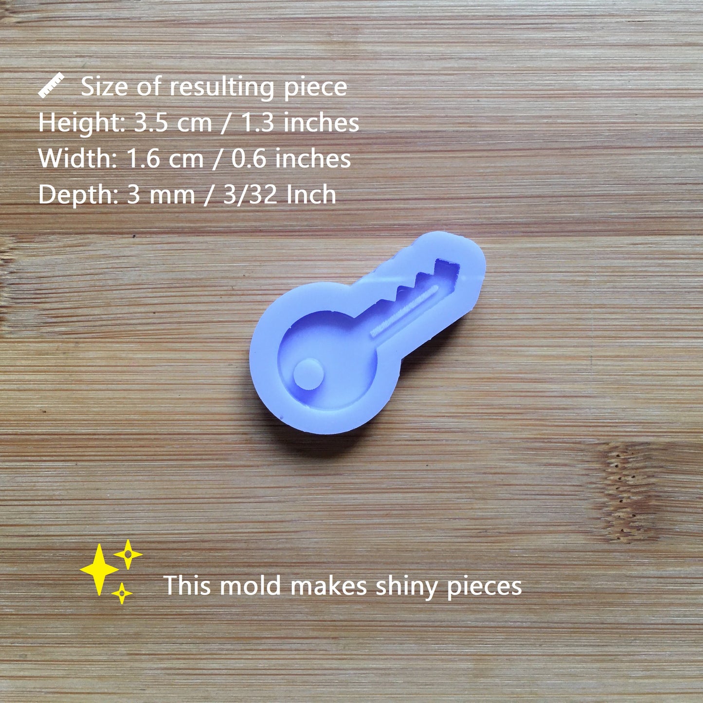 35mm Key Silicone Mold - The Crafts and Glitter Shop