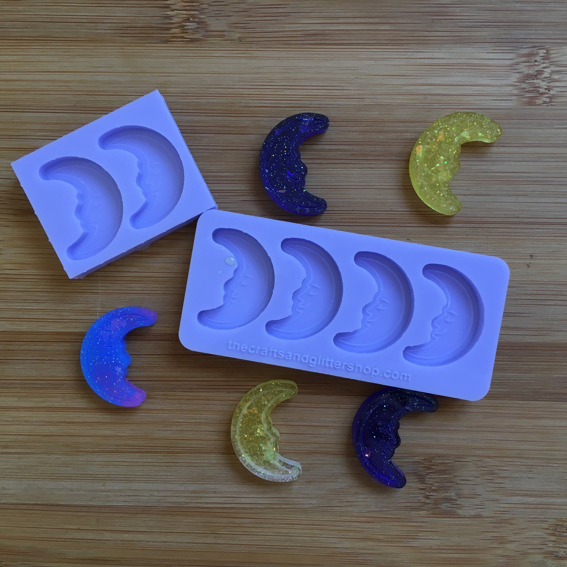 Moon with face Silicone Mold - The Crafts and Glitter Shop
