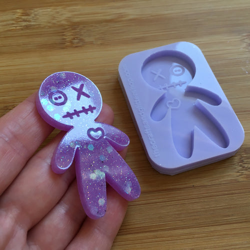 Voodoo Doll Silicone Mold, Food Safe Silicone Rubber Mould - 2 options available