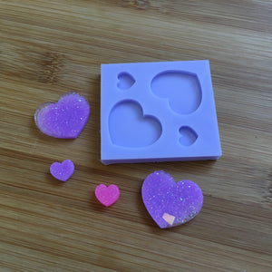 Hearts Silicone Mold