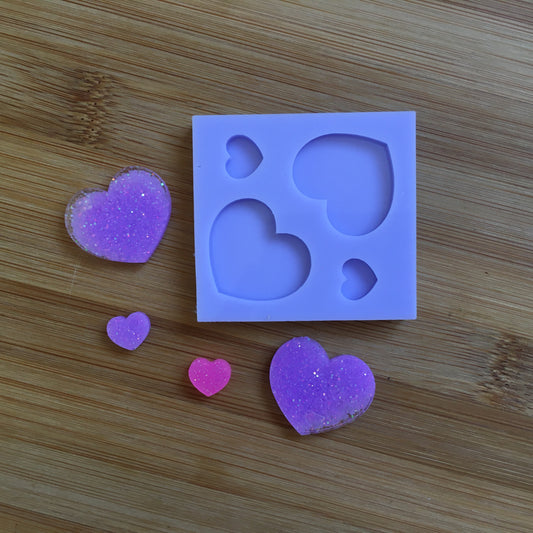 Hearts Silicone Mold - The Crafts and Glitter Shop