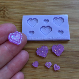 Pixel Heart Silicone Mold,