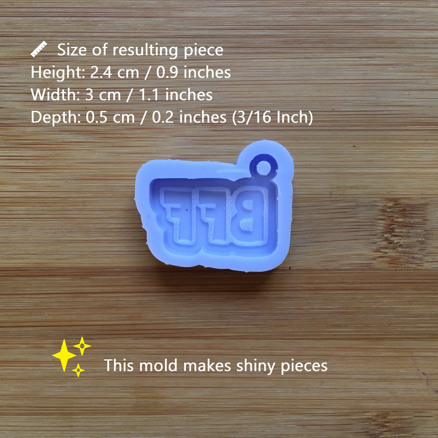 3cm BFF Silicone Mold - The Crafts and Glitter Shop