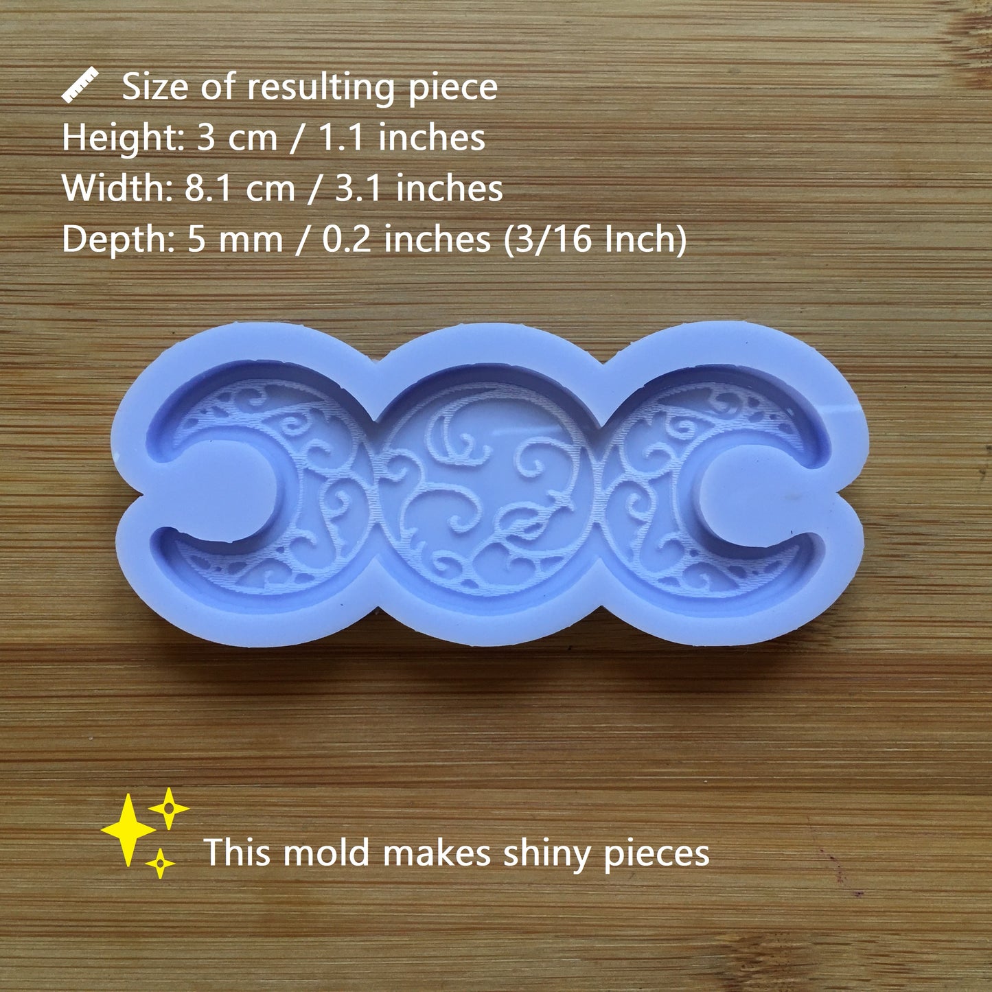 Triple Moon Silicone Mold - The Crafts and Glitter Shop