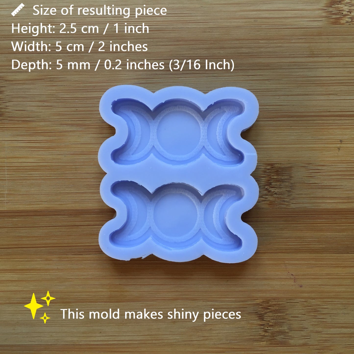 Triple Moon Silicone Mold - The Crafts and Glitter Shop