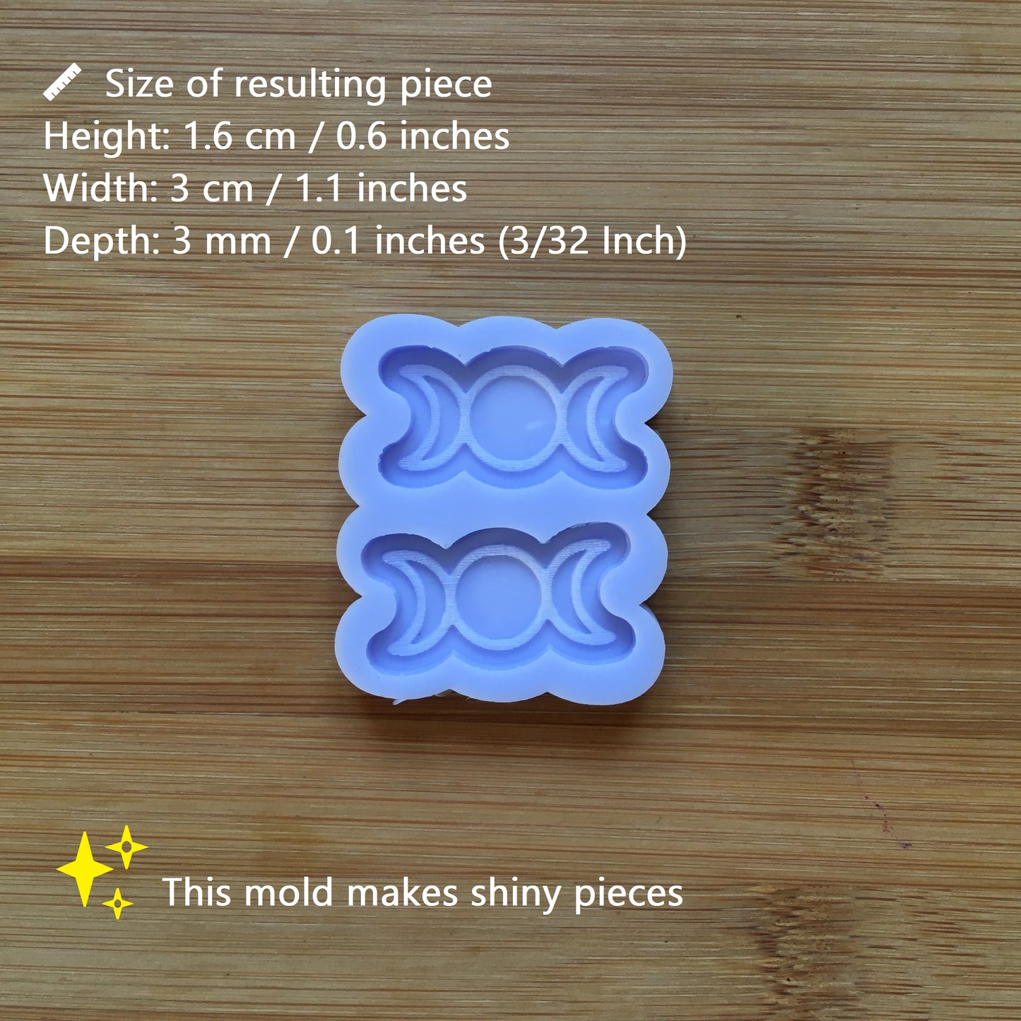 Triple Moon Silicone Mold - The Crafts and Glitter Shop