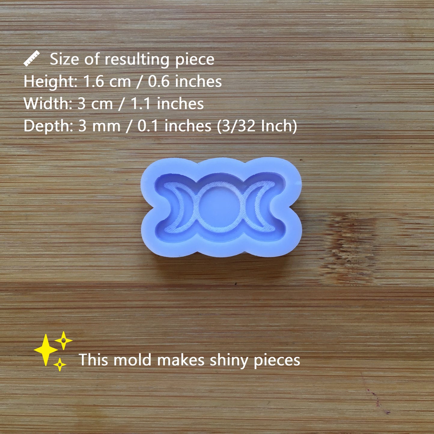 Triple Moon Silicone Mold - The Crafts and Glitter Shop