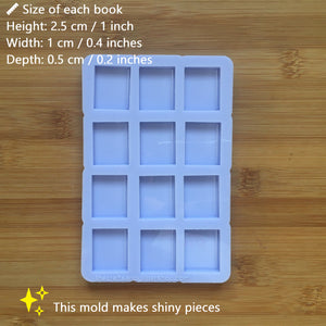 1" Book Silicone Mold - available in 6, 12, 16 or 24 cavity molds