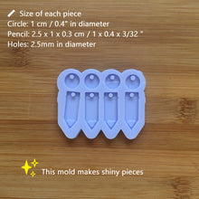 Load image into Gallery viewer, Pencil Earrings Silicone Mold
