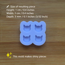 Load image into Gallery viewer, Tiny Cat Head Silicone Mold