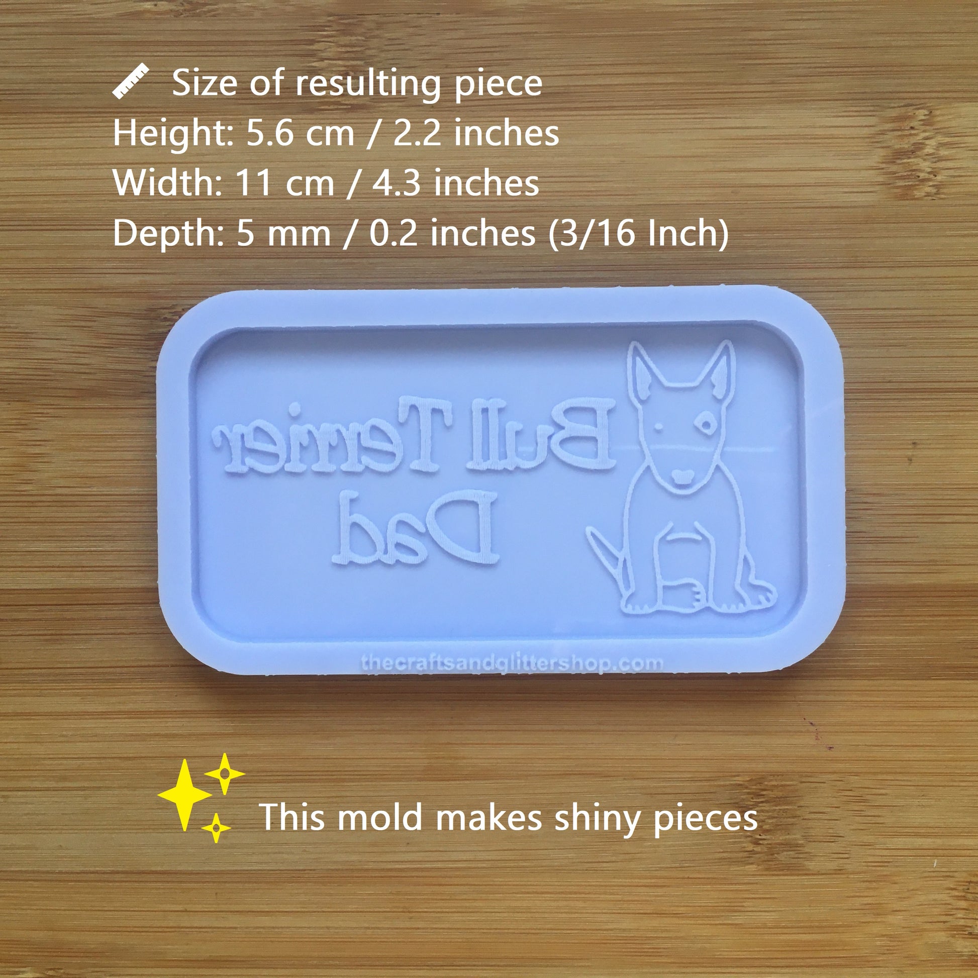 Bull Terrier Dad Silicone Mold - The Crafts and Glitter Shop