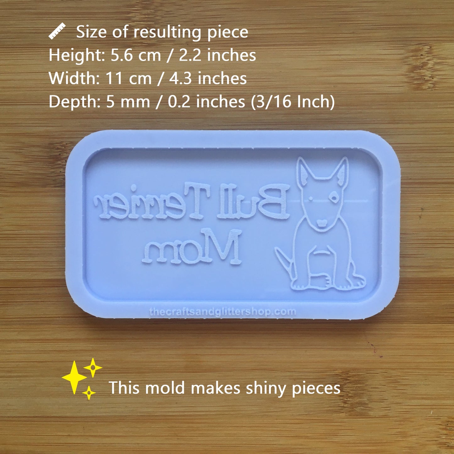 Bull Terrier Mom Silicone Mold - The Crafts and Glitter Shop