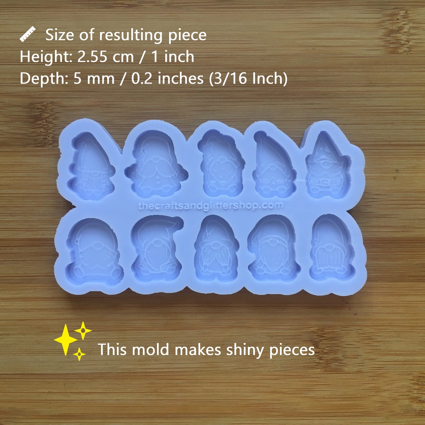 1" Gnomes Silicone Mold - The Crafts and Glitter Shop