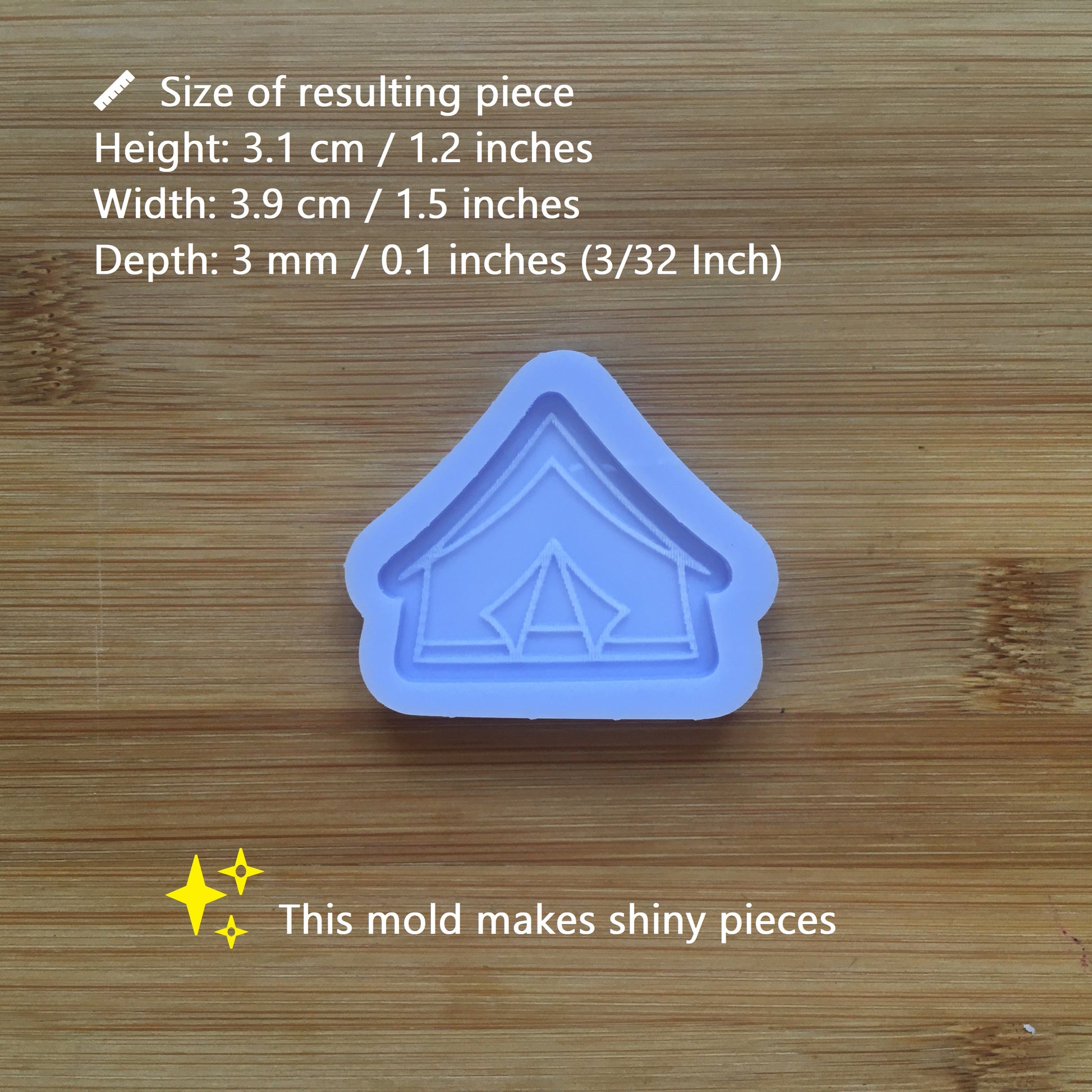 1.5" Camping Tent Silicone Mold - The Crafts and Glitter Shop