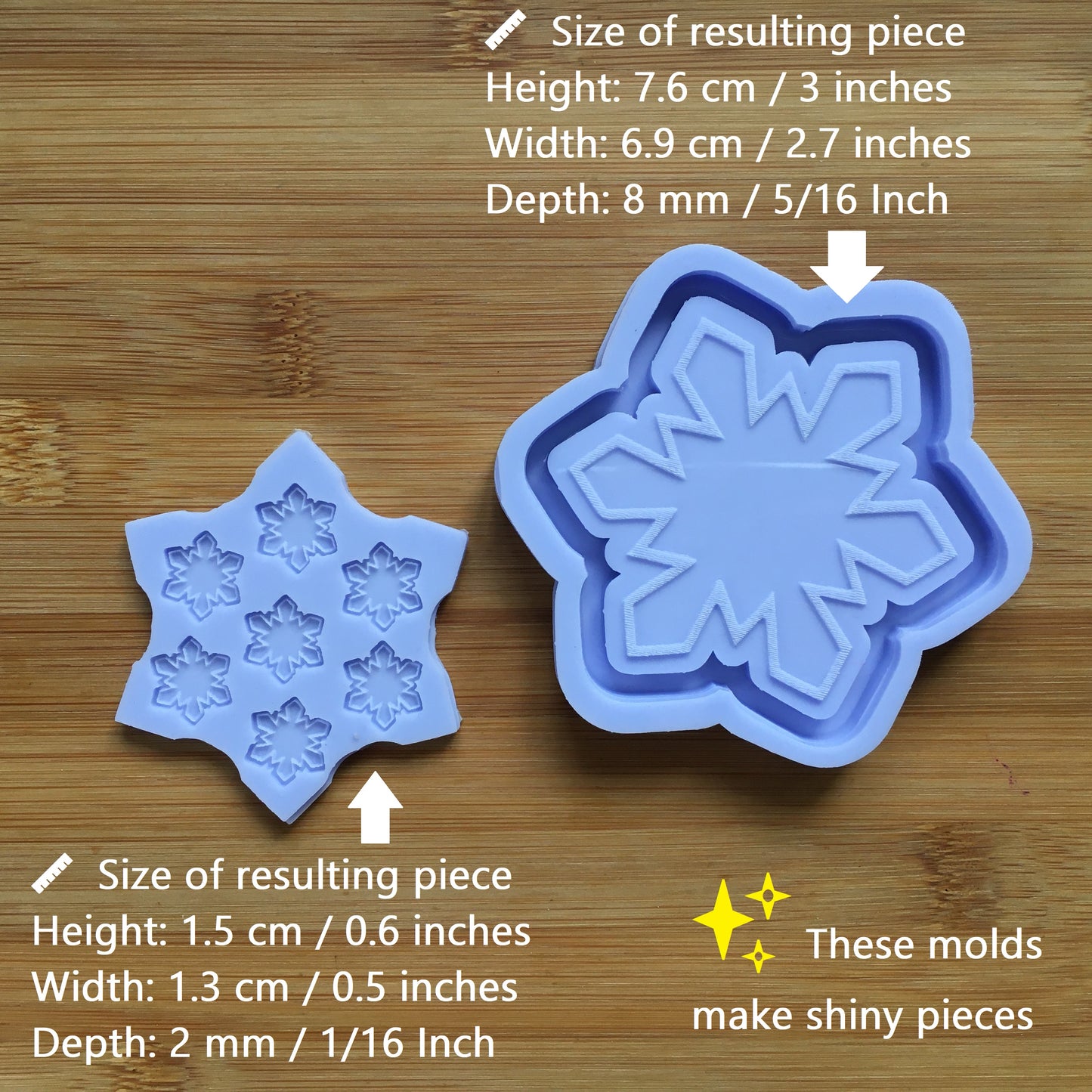Snowflake Shaker Silicone Mold - The Crafts and Glitter Shop