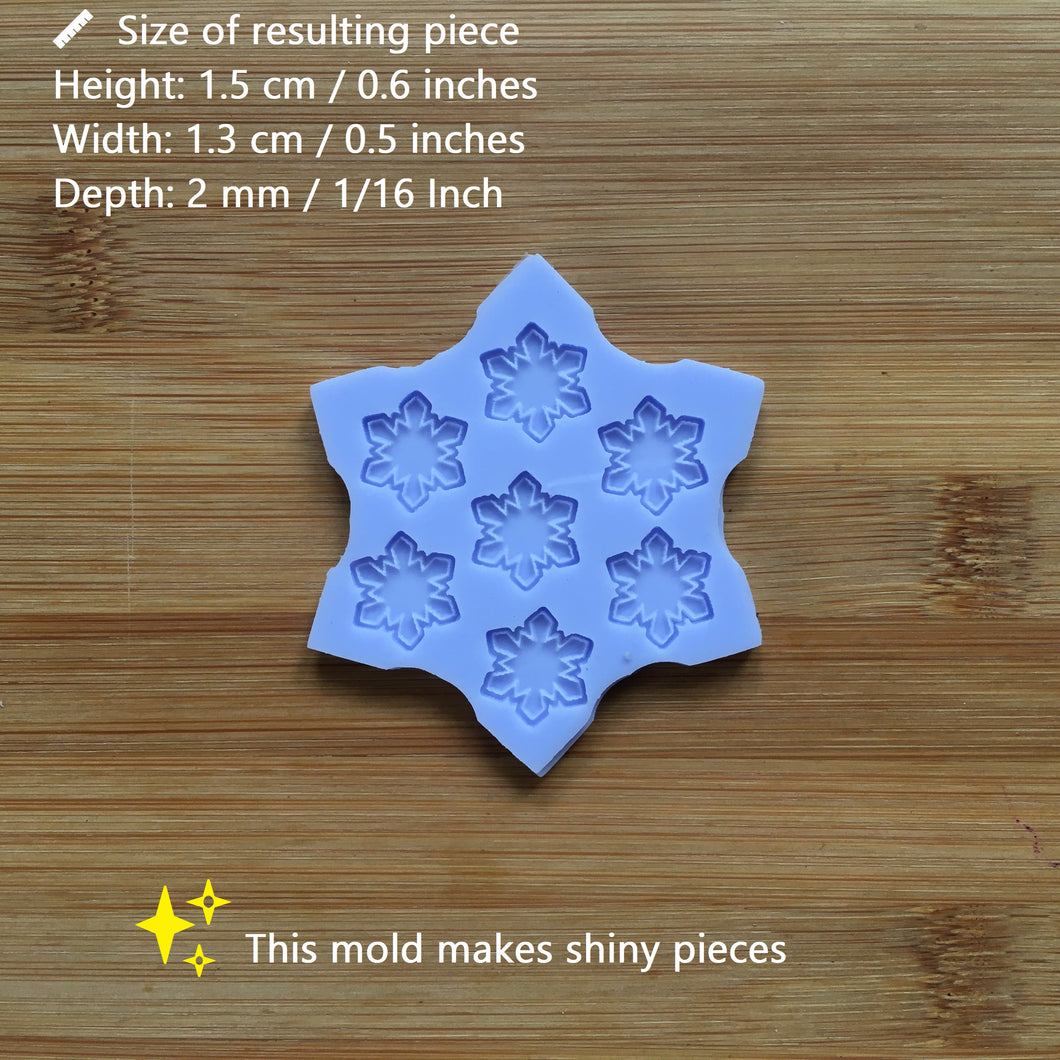 Snowflake Shaker Silicone Mold - with shaker bits