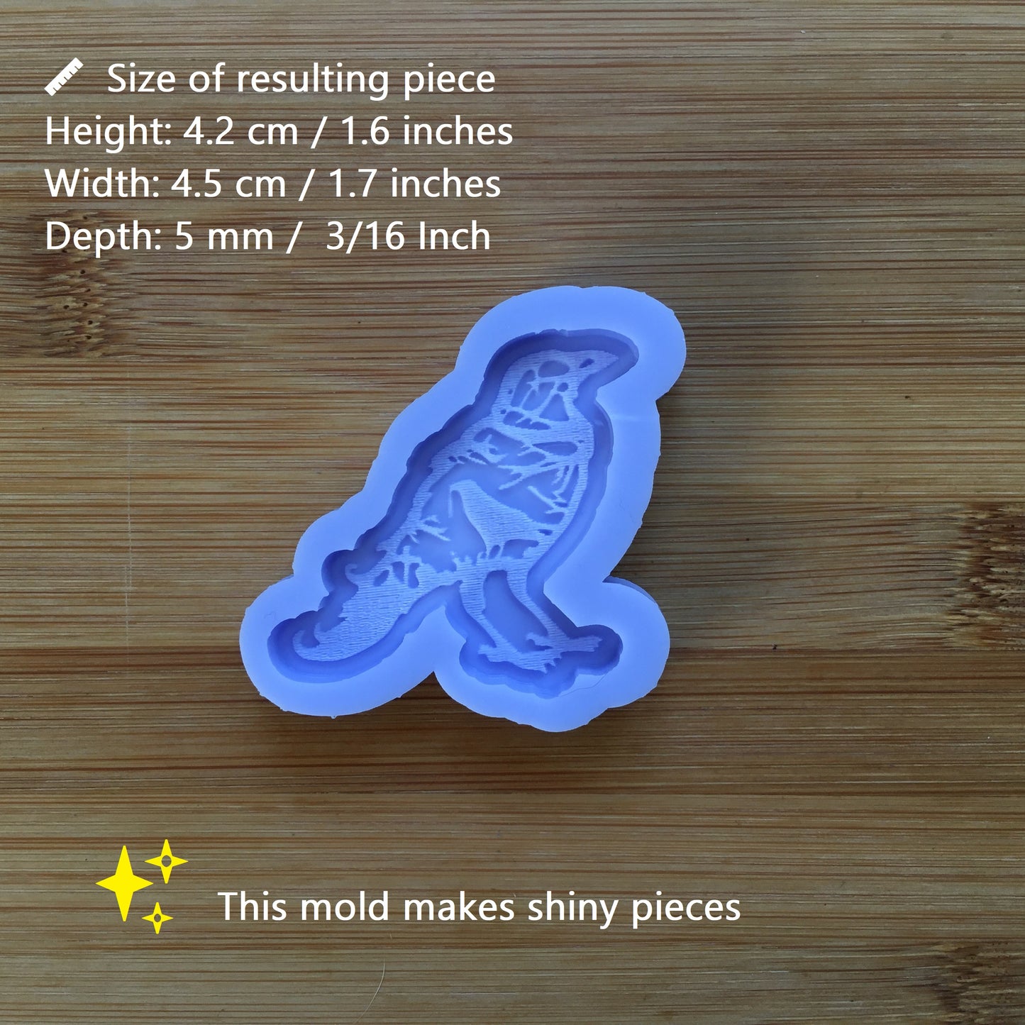 1.7" Raven Silicone Mold - The Crafts and Glitter Shop