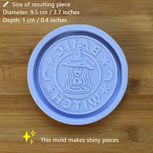Load image into Gallery viewer, Basic Witch Coaster / Shaker Silicone Mold