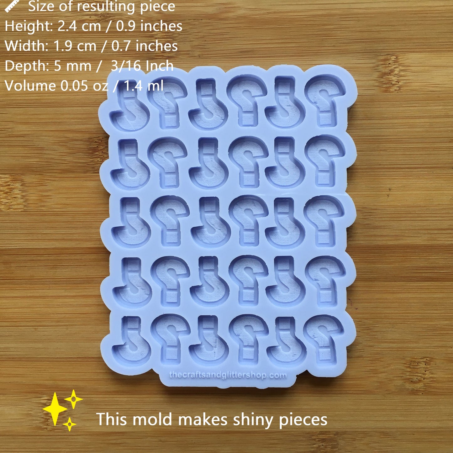 Question Mark Silicone Mold - The Crafts and Glitter Shop