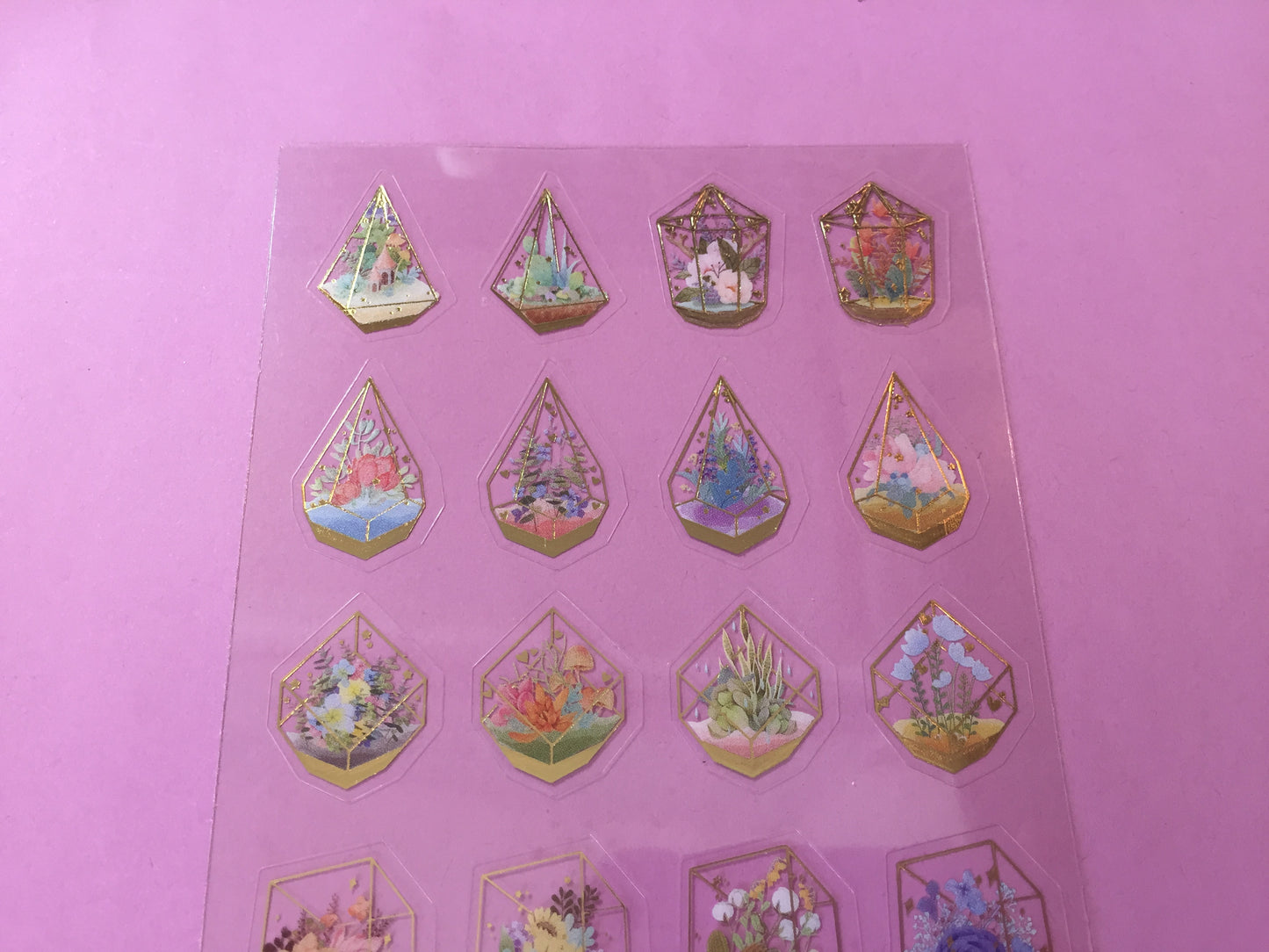 Fairy Glass Green House Stickers - 1 sheet - The Crafts and Glitter Shop