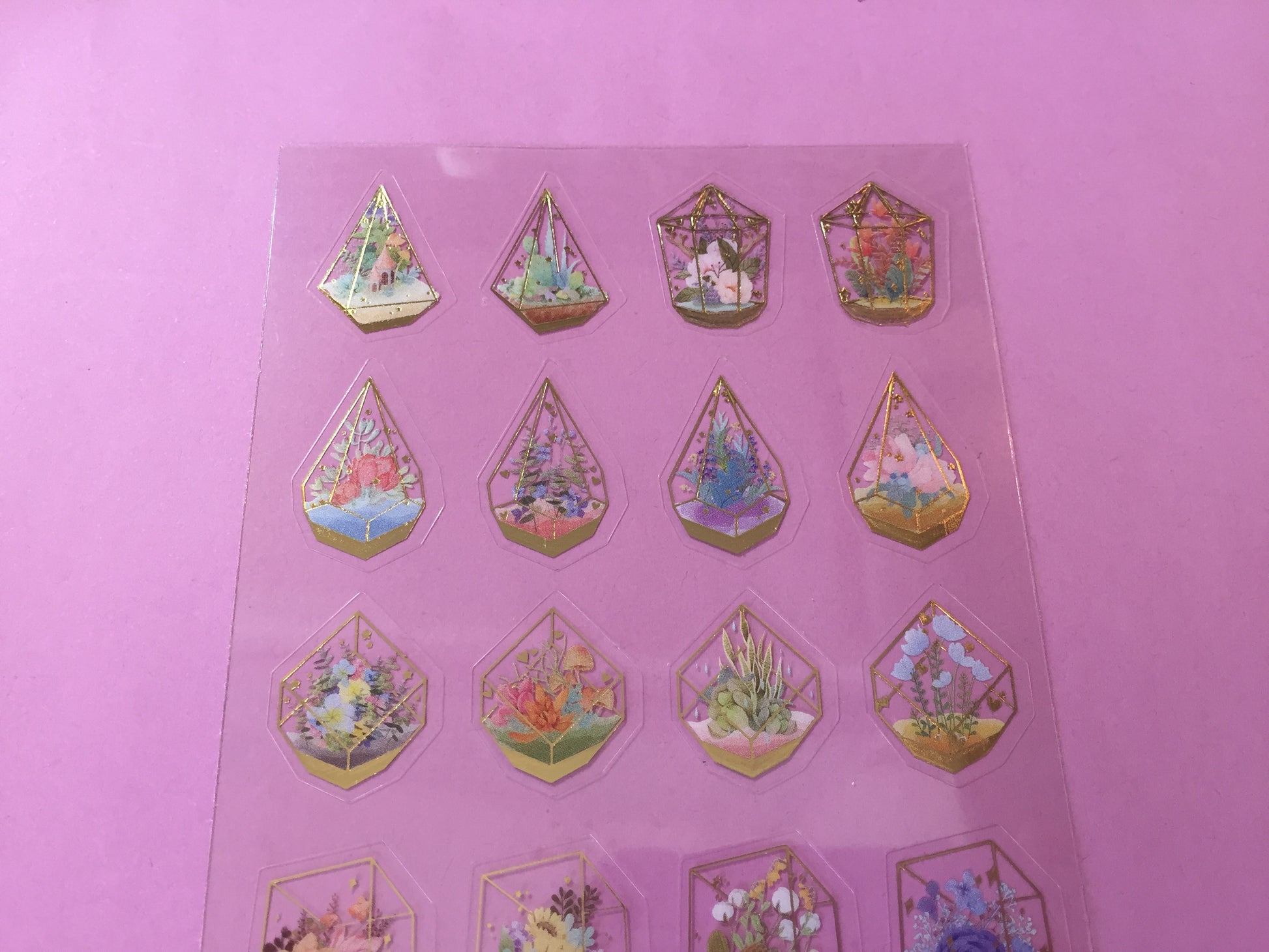 Fairy Glass Green House Stickers - 1 sheet - The Crafts and Glitter Shop
