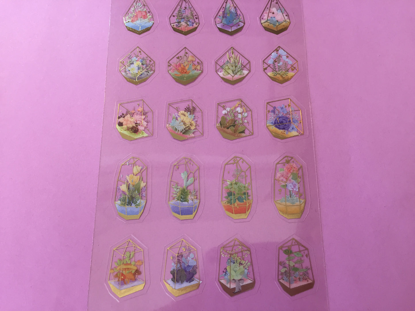 Fairy Glass Green House Stickers - 1 sheet - The Crafts and Glitter Shop
