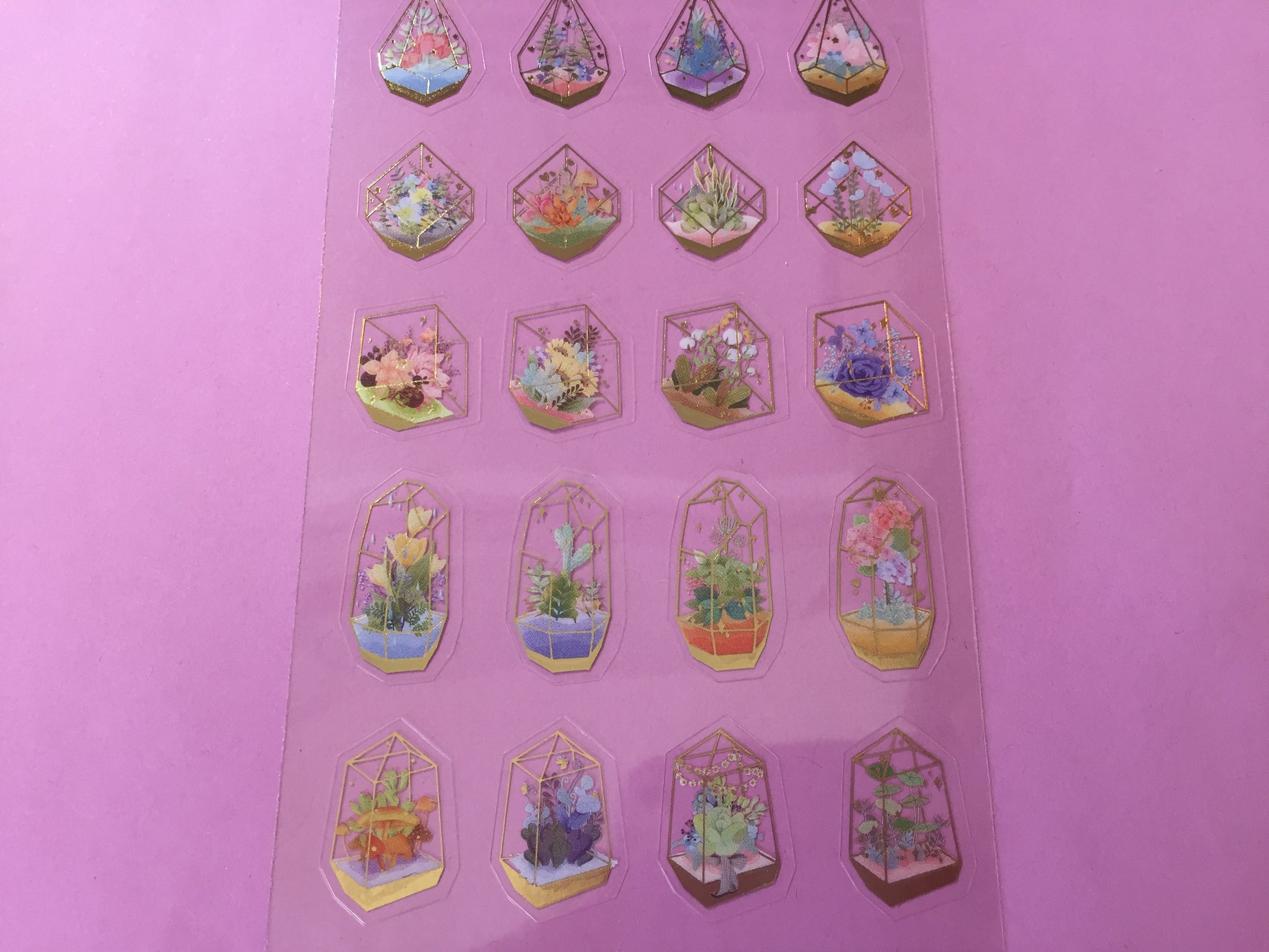 Fairy Glass Green House Stickers - 1 sheet - The Crafts and Glitter Shop