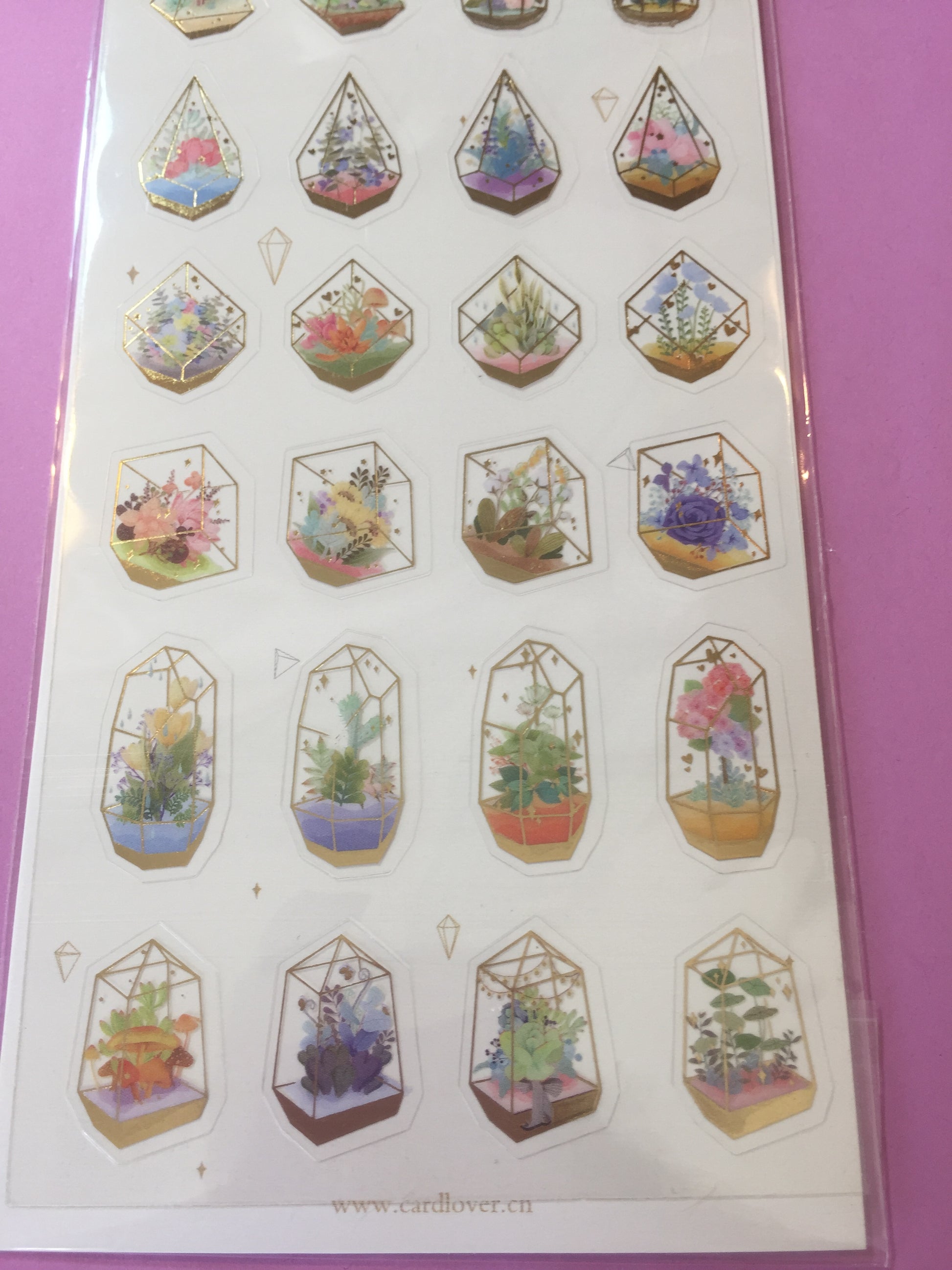 Fairy Glass Green House Stickers - 1 sheet - The Crafts and Glitter Shop