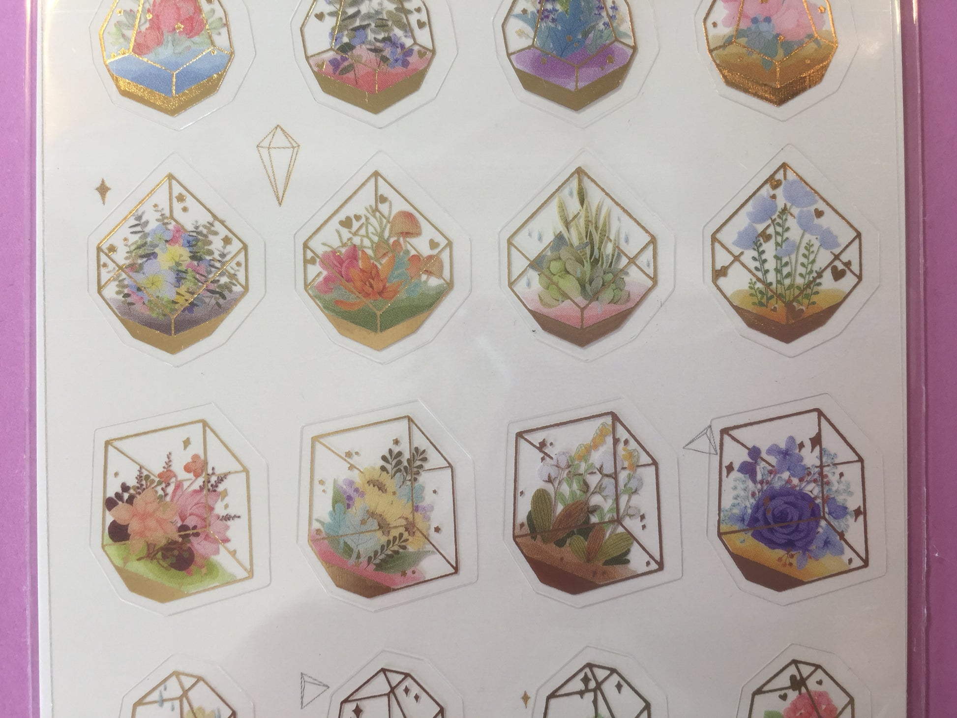 Fairy Glass Green House Stickers - 1 sheet - The Crafts and Glitter Shop