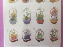 Load image into Gallery viewer, Fairy Glass Green House Stickers - 1 sheet