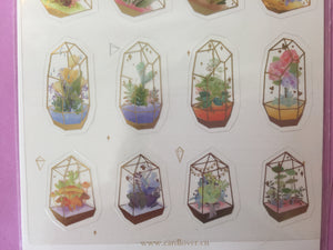 Fairy Glass Green House Stickers - 1 sheet