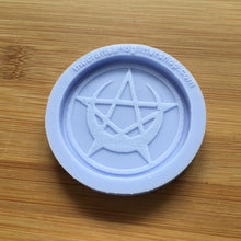 Load image into Gallery viewer, 2&quot; Pentacle Crescent Moon Silicone Mold