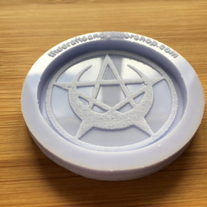 2" Pentacle Crescent Moon Silicone Mold