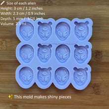 Load image into Gallery viewer, 3 cm Alien Silicone Mold