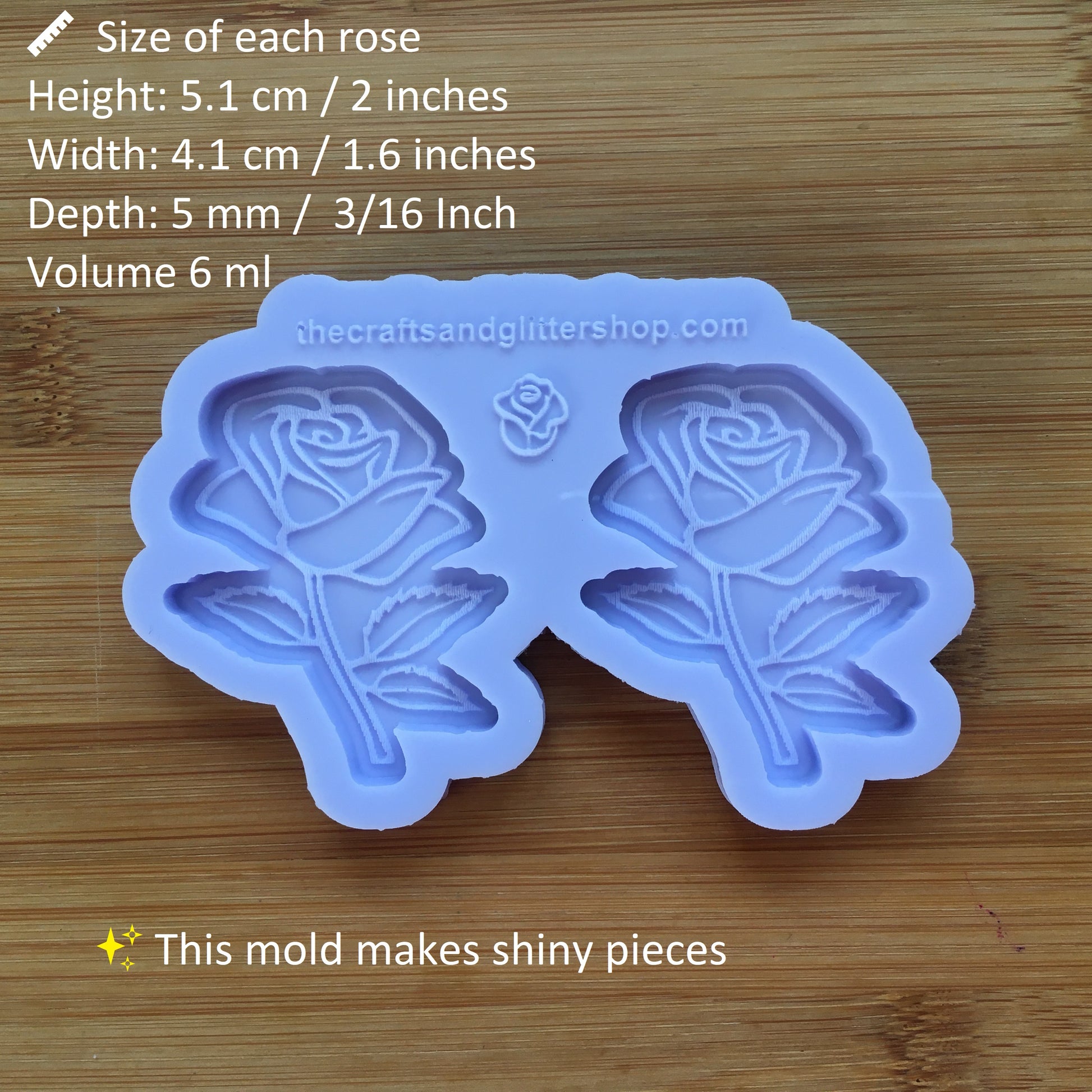Rose Silicone Mold - The Crafts and Glitter Shop