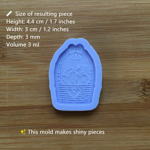 1.7" Easter Egg Basket Silicone Mold