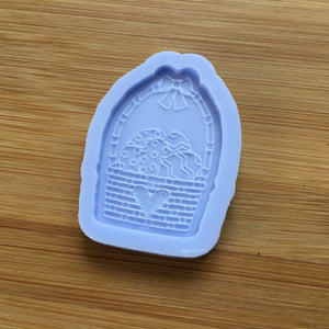 1.7" Easter Egg Basket Silicone Mold