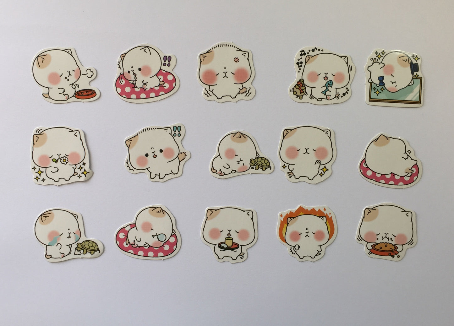 Chibi Cat Sticker Flakes Box - 45 pieces - Loose Stickers - The Crafts and Glitter Shop