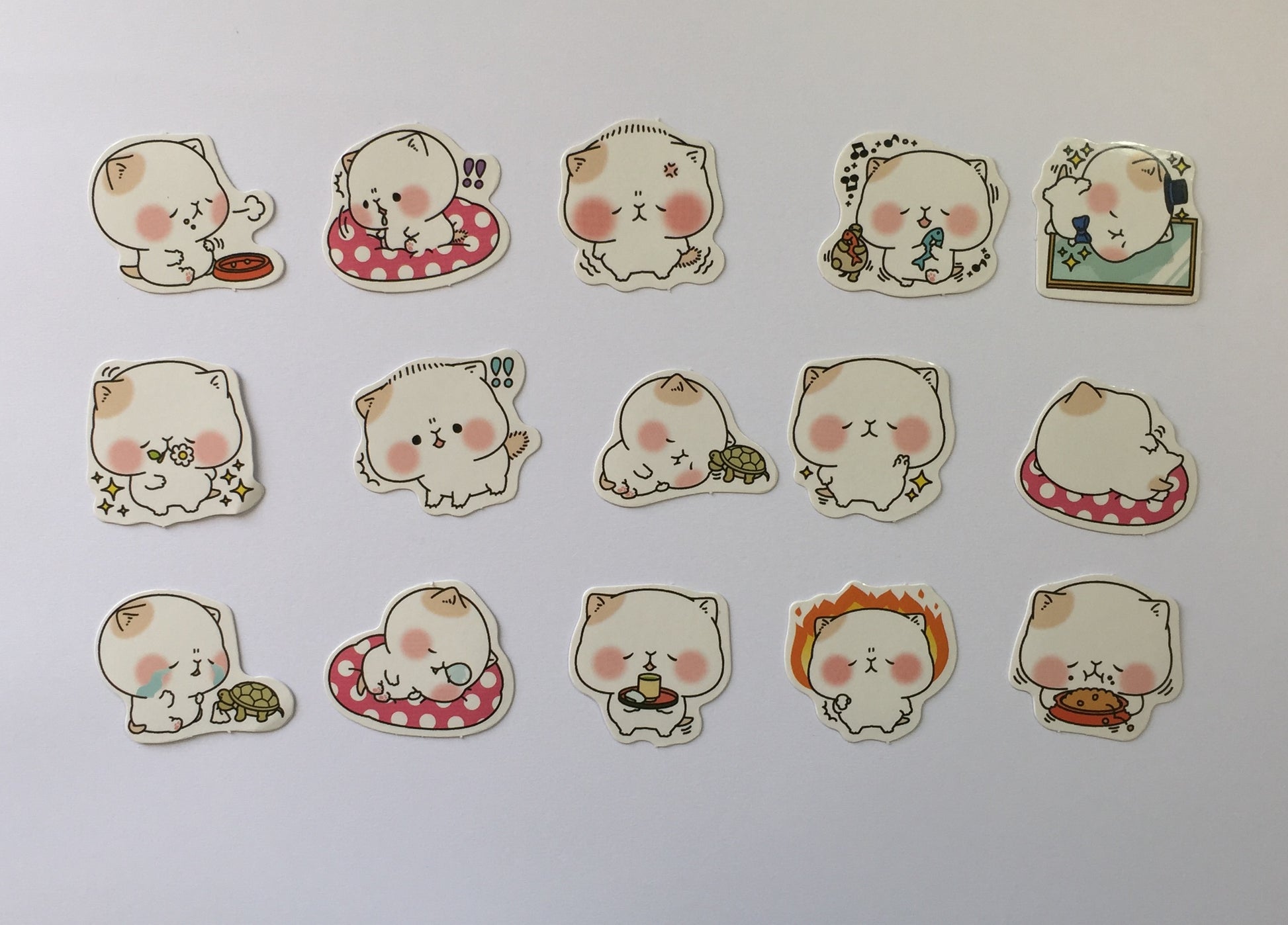 Chibi Cat Sticker Flakes Box - 45 pieces - Loose Stickers - The Crafts and Glitter Shop